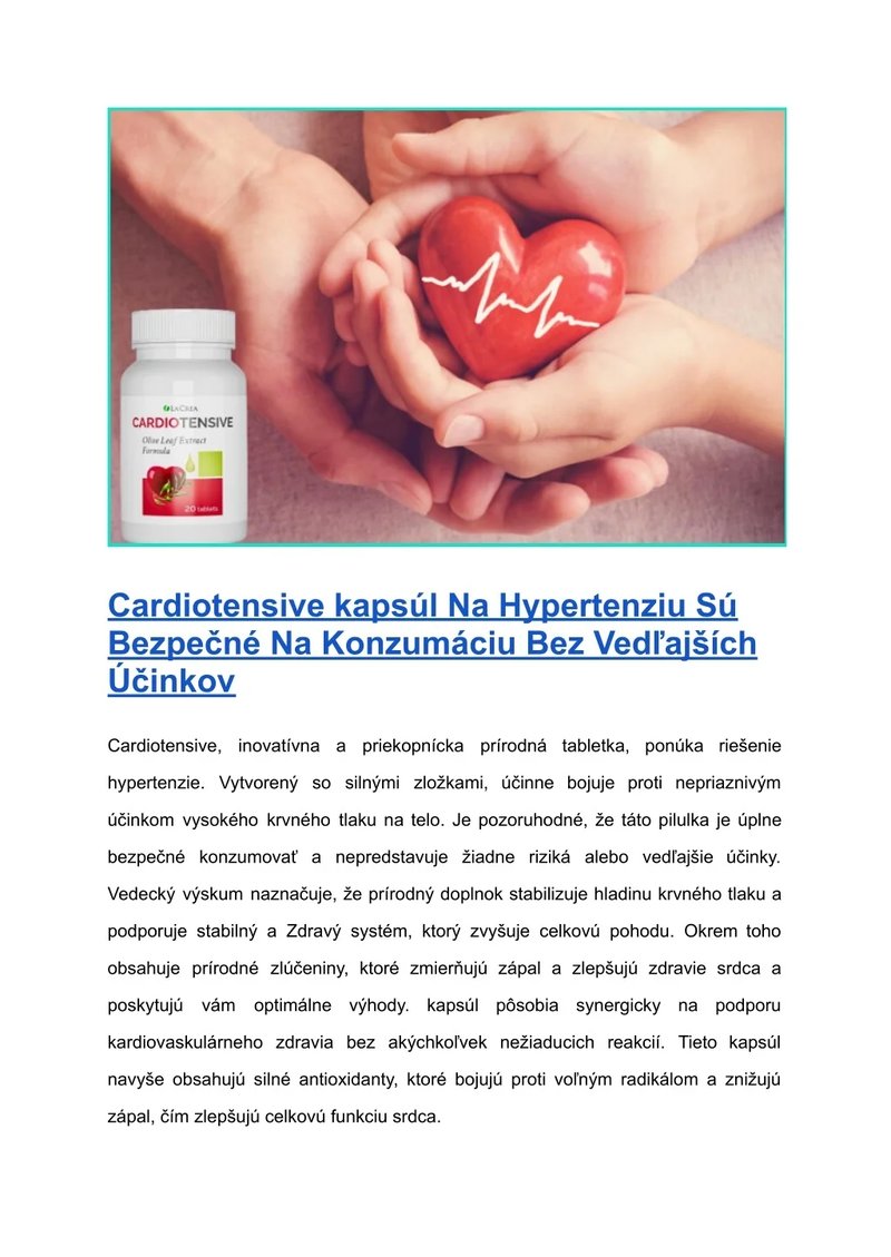 Image: Zrelaksuj serce - Jak Cardiotensive pomaga wyprowadzić cię z stresu i